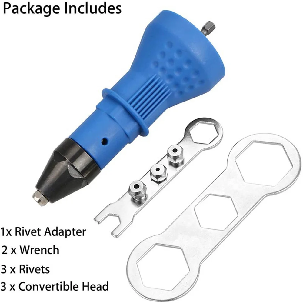 Imagem -03 - Rebite Porca Arma Ferramenta de Rebitagem Elétrica para Broca sem Fio Rebitador sem Fio Adaptador de Broca Rebitagem Porca Manual Rivnut Ferramenta