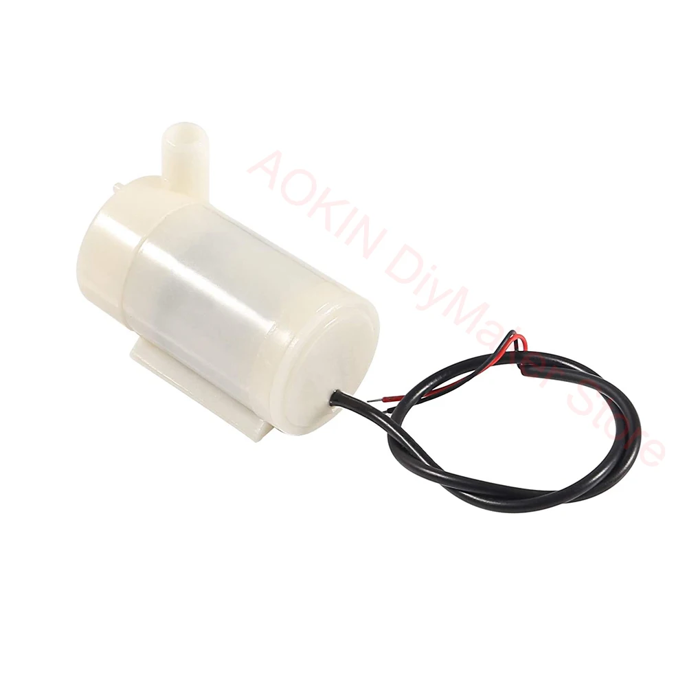 3 pcs Mini Water Pump DC 3V 5V Micro Submersible Motor Pump + Clear Tubing Flexible PVC Tubing for Fish Tank Fountain Aquarium