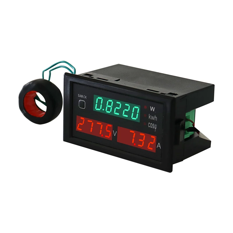 AC voltage Ammeter Power Meter Power Factor Tester Digital Display Meter Energy Wattmeter Reset DL69-2047