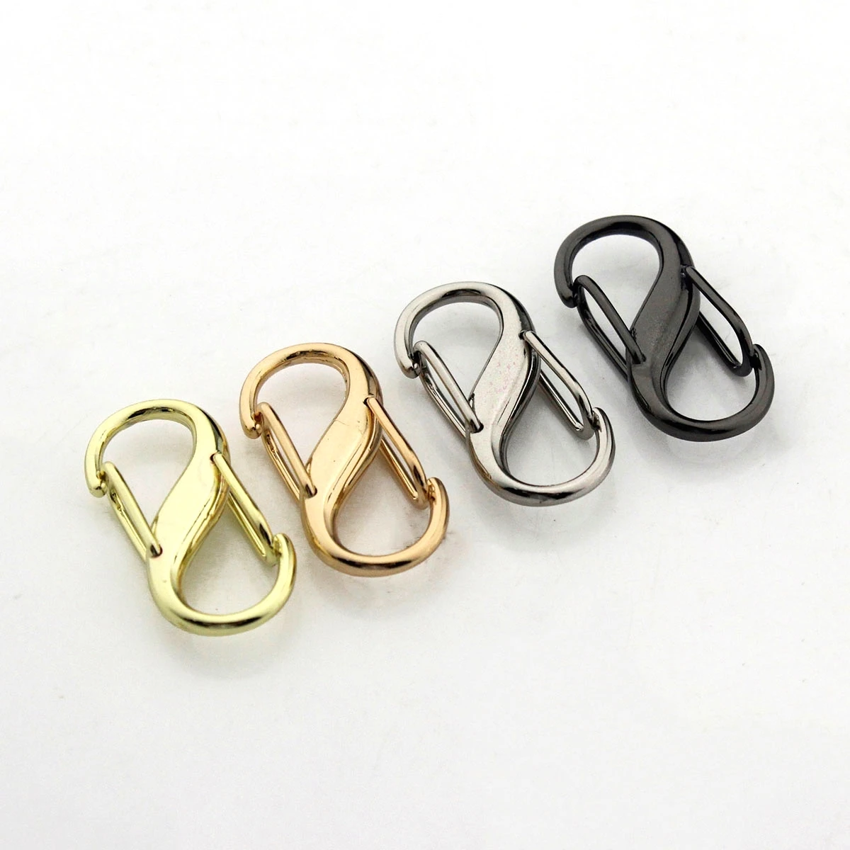 2pcs Metal S-type Buckle Fashion Mini Snap Hook Necklaces Connectors For Leather Craft Bag Key Ring DIY Jewelry Findings