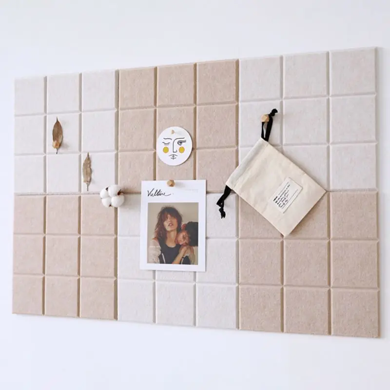 Nordic Style Felt Background Letter Note Board Photo Wall Household Message Display Schedule Board Office Home Decoration