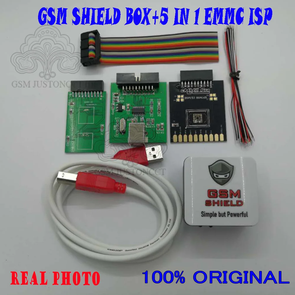 

GSM SHIELD BOX+5 in 1 EMMC adapter Flash, Unlock, Reset FRP and many other operations on Qualcomm, Mediatek, and Spreadtrum-base