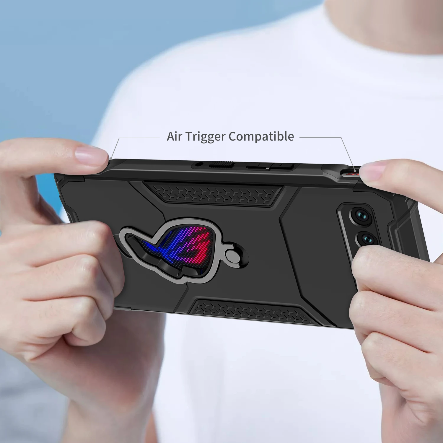 Imagem -05 - Zshow-armor Case para Asus Rog Phone 5s Air Trigger Compatível com Kickstand Dust Plug Proteção contra Queda