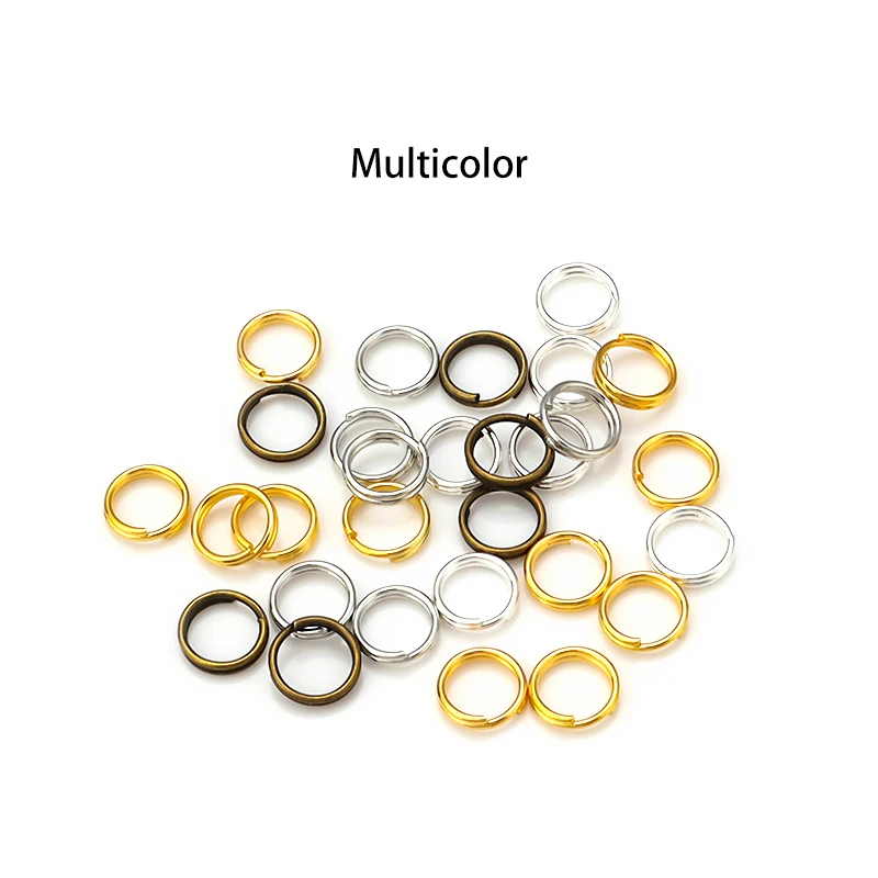 100-200 teile/los 4 5 6 8 10 12mm Öffnen Sprung Ringe Doppel Loops Split Ringe Connectors Für schmuck Machen Zubehör DIY Halskette – Detail 2