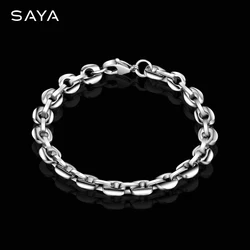 Men Bracelet, 9mm Width High Polished Tungsten Carbide 4/10000 Silver Fashion  Jewelry 20/22CM, Engraving