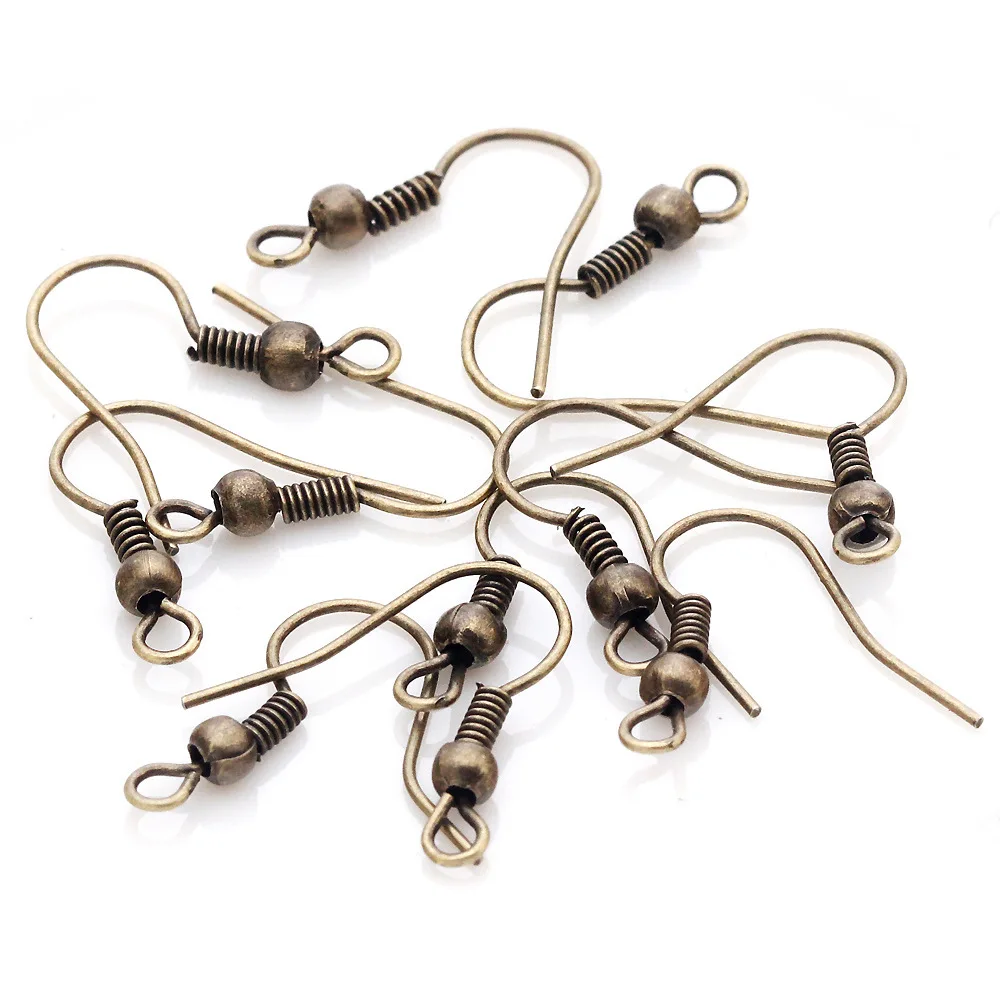 100Pcs Diy Craft Accessories Semi-finished Materials Metal Allergy Prevent Slippery Ear Hook Earrings Ear Ear Clip Earrings