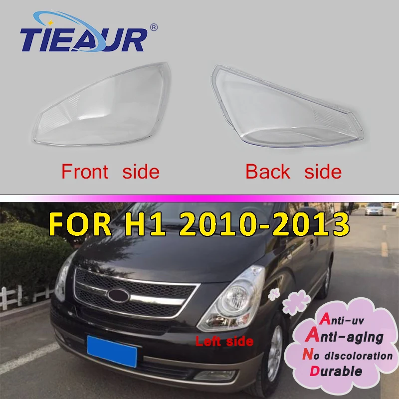 

Headlight Transparent Glass Lens Cover Case Mask for Hyundai H1 Headlamp Clear Auto Shell-Cover 2010-2013 Replacement DIY