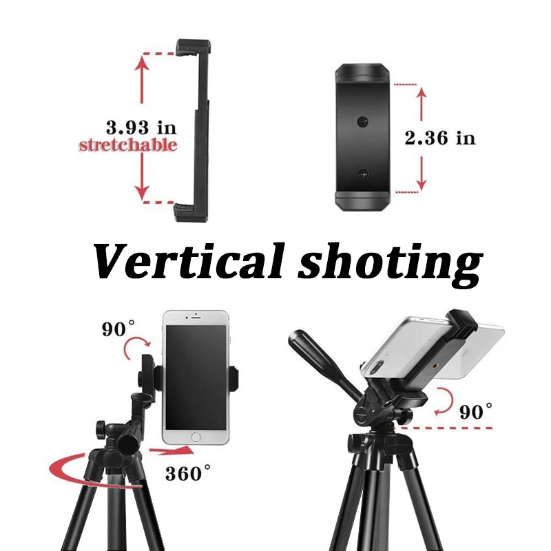 NA-3120โทรศัพท์ขาตั้งขาตั้งกล้อง40นิ้วการถ่ายภาพสำหรับ Gopro iPhone Samsung Xiaomi Huawei โทรศัพท์อลูมิเนียม Travel Tripode Par