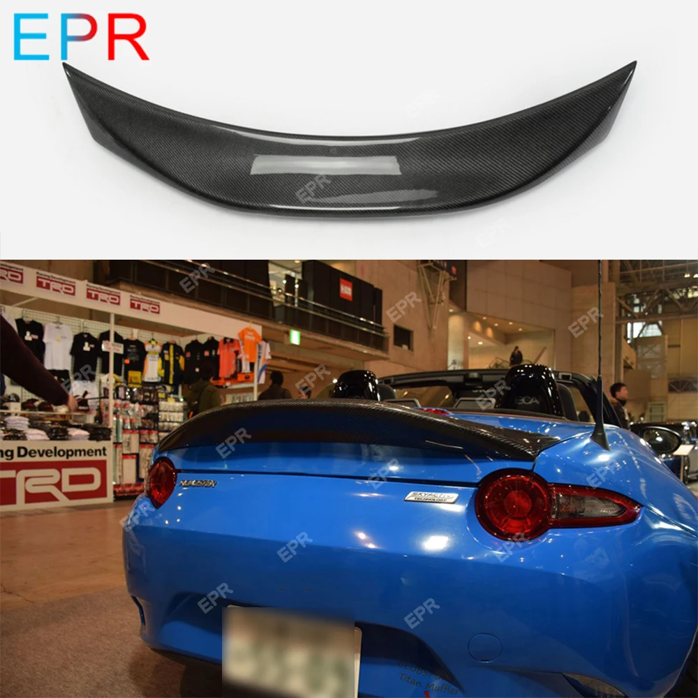 

For Mazda MX5 Miata ND RF LMS Style Duckbill Spoiler Carbon Fiber Rear Wing Lip Car Tuning Part Boot Lid For MX5 Miata ND RF