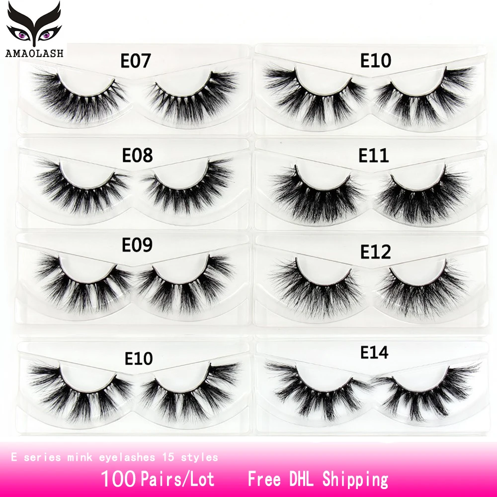 

AMAOLASH 100 Pairs/Lot Eyelashes 3D Mink Lashes Natural Long Lasting Mink Eyelashes High Volume Fluffy Dramatic Eyelashes Makeup