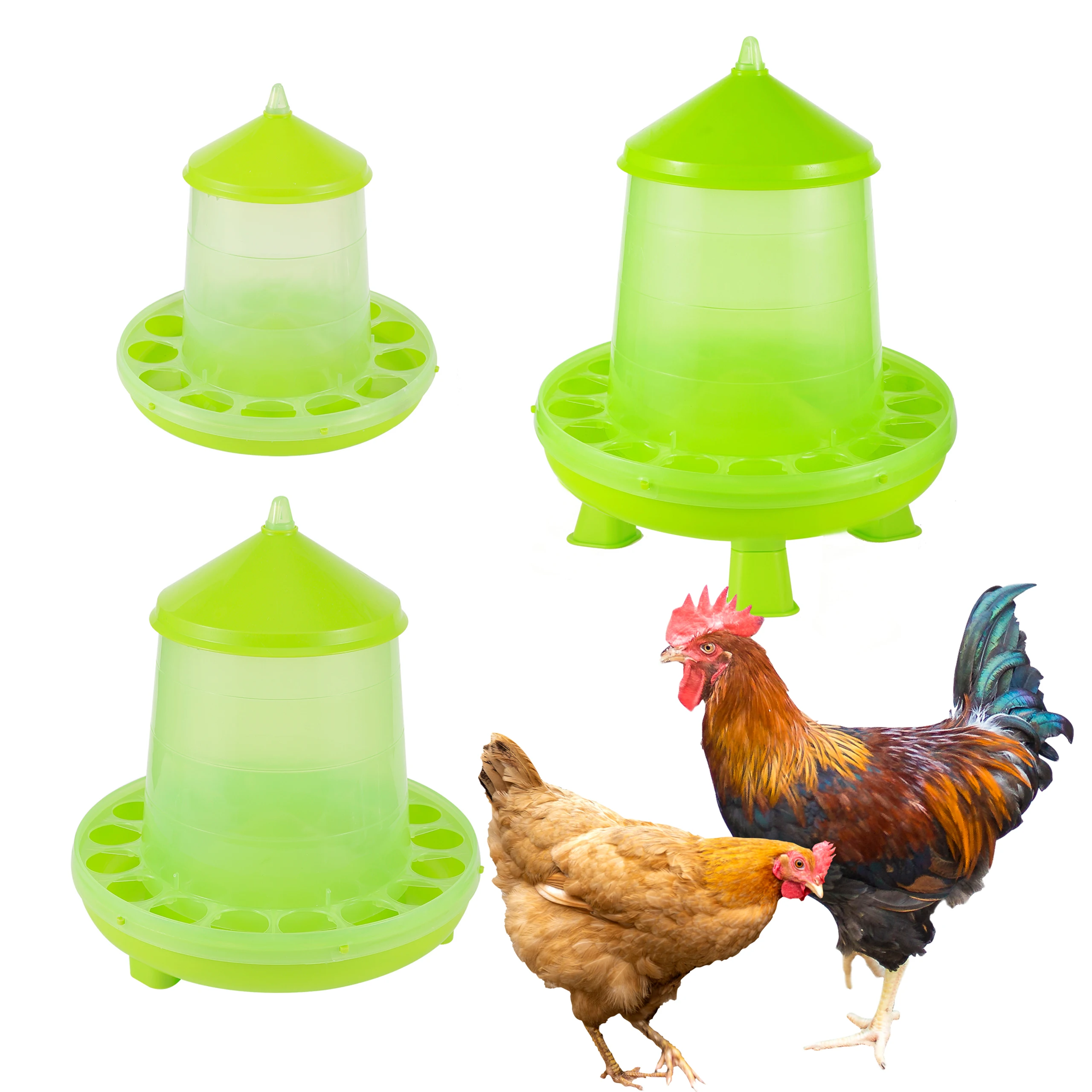 Alimentador automático para pollos, alimentador para palomas y codorniz, 2kg/4kg, Cubo de alimentación para pollos, suministros de alimentación para animales de granja avícola, 1 ud.
