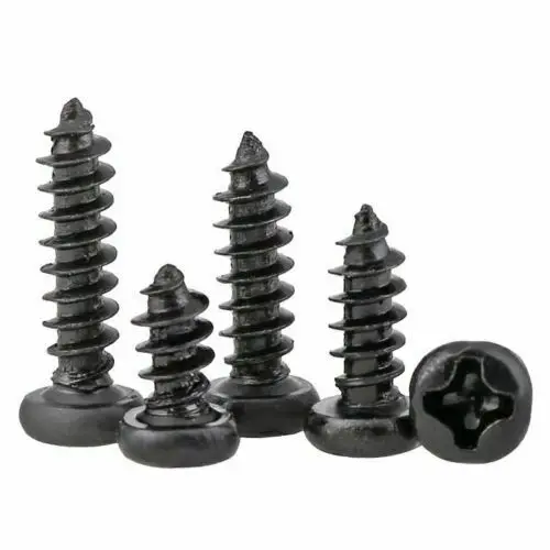 100 pz PA M1.4 M1.7 M2 viti autofilettanti Phillips a testa bombata acciaio al carbonio nero