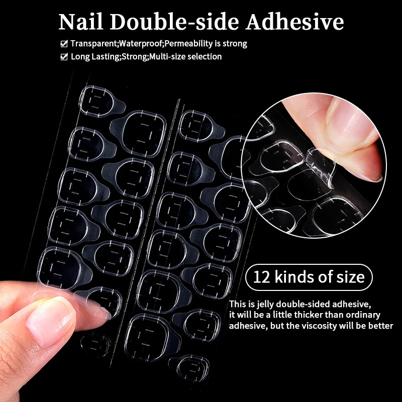 24Pcs Fashion French Style False Nails With Jelly Nail Glue Simple Removable Wearable Nature Artificial Press On Nail Tip Supply