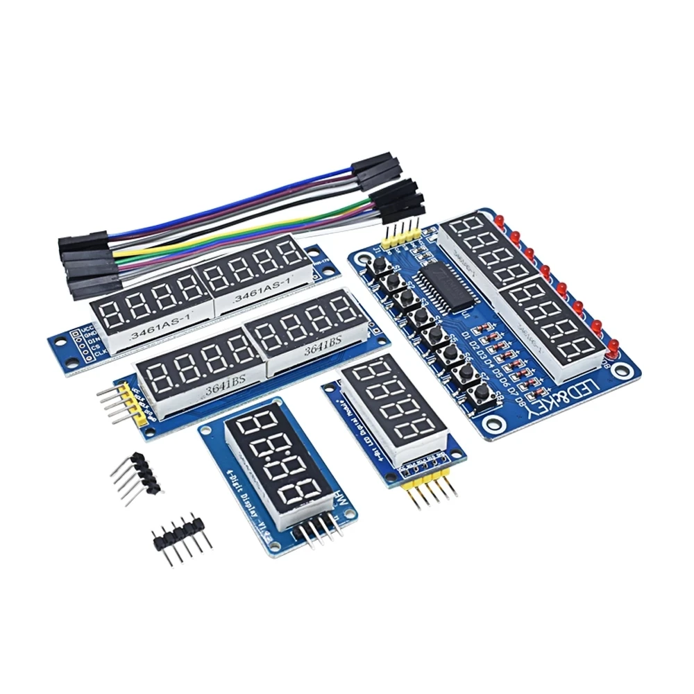 TM1638 Module TM1637 4 Key Display For AVR Arduino MAX7219 Digital LED Tube 8-Bit 74HC595