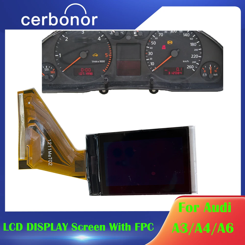 LCD DISPLAY with FPC for Audi A3/A4/A6 Jaeger half FIS screen