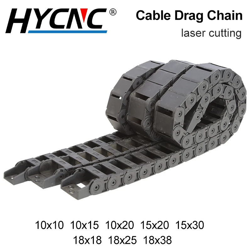 Bridge Drag Chain 10x10 10x15 10x20 15x20 18x18 L1m Cable Frame End Connector Transmission Drag Chain For Co2 Laser Cutting