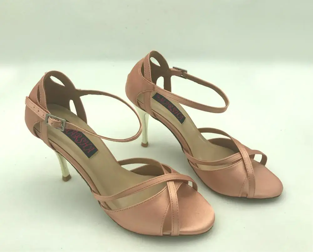 Sapatos de dança latina confortáveis para mulheres, sapatos salsa elegantes, sapatos tango para casamento e festa, 6266FL2