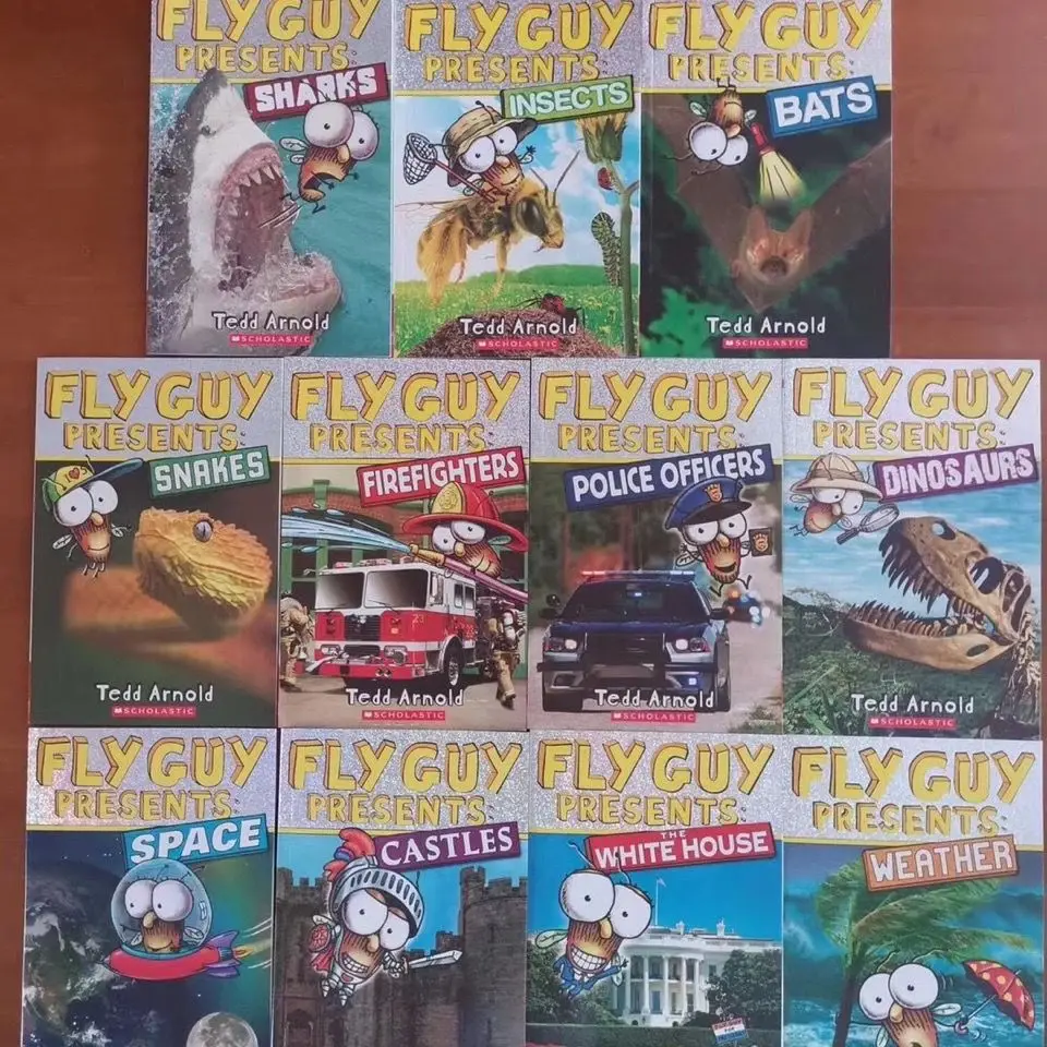 11 libri libro illustrato inglese Fly Guy presenta libro di fiabe con immagini inglesi interessanti giocattoli per l\'apprendimento dell\'inglese per