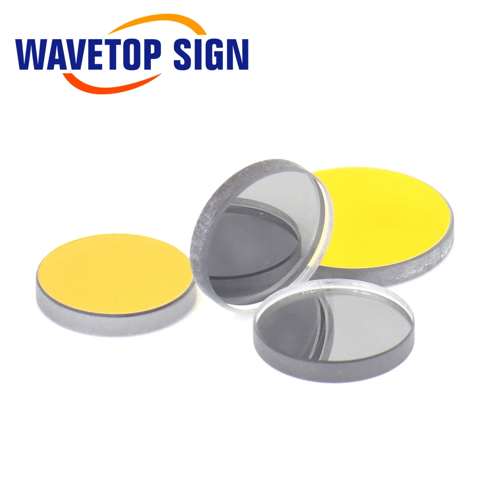 WaveTopSign K9 CO2 Laser Reflect Mirror D20 D25mm Glass With Golden Coating for Co2 laser engraver cutting Machine