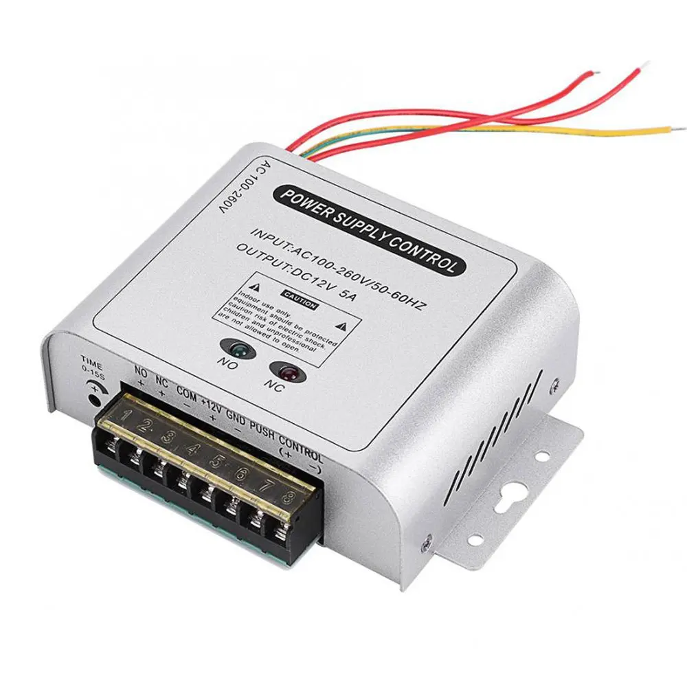 Imagem -05 - Tensão Larga 100 Voltage 260v da Fonte de Alimentação do Controle de Acesso em 12v 5a para Fora Nenhum nc Fechamento Apoio Mais Remoto Usado Impressão Digital Controle de Acesso