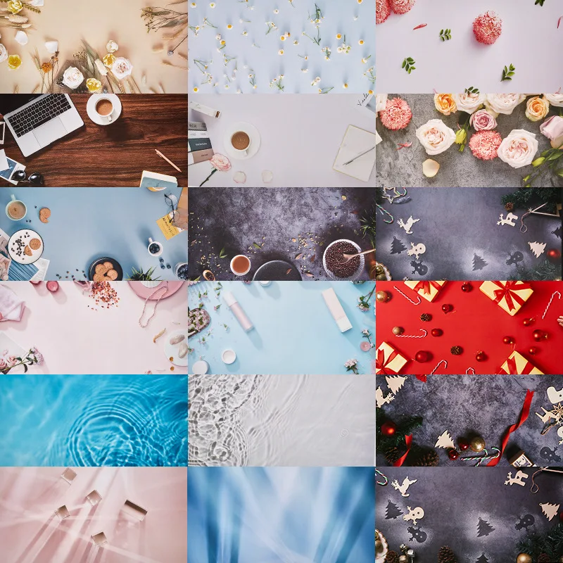 INS デスクトップ写真背景紙バックドロップ食品両面パターン表面防水写真小道具スタジオ