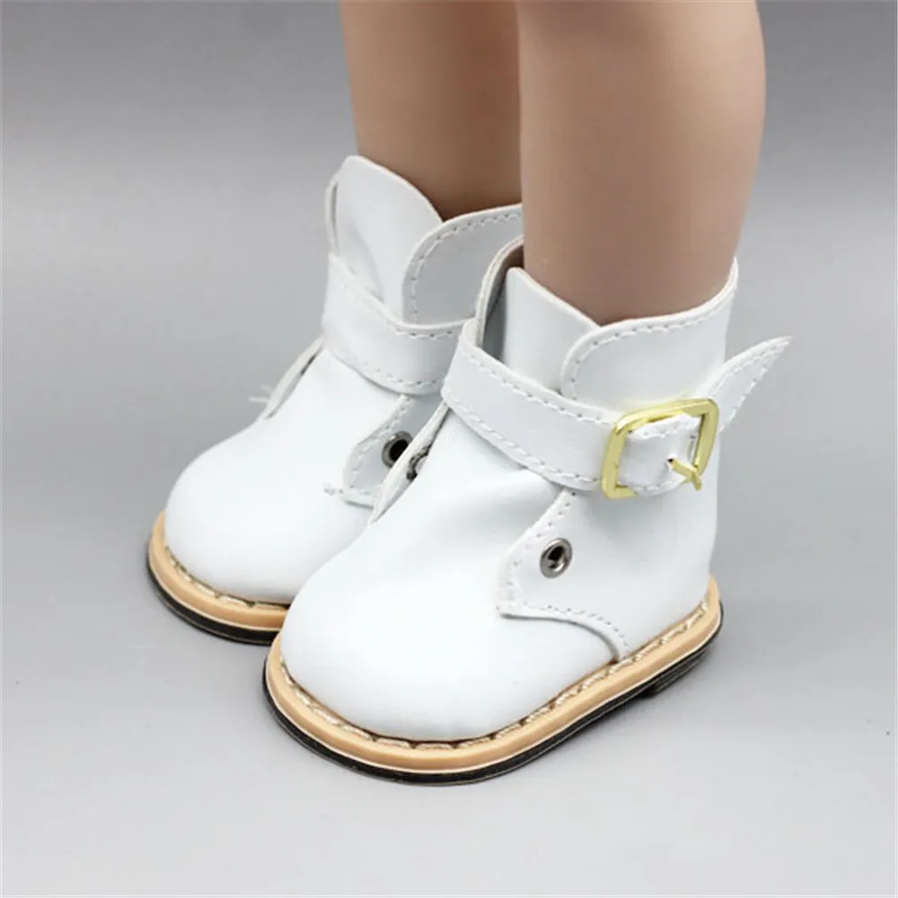 7cm Leather Boots Doll Shoes Clothes Accessories Fit for 43cm Born Baby Doll,American 18Inch Girl,Our Generation Doll,DIY Toys