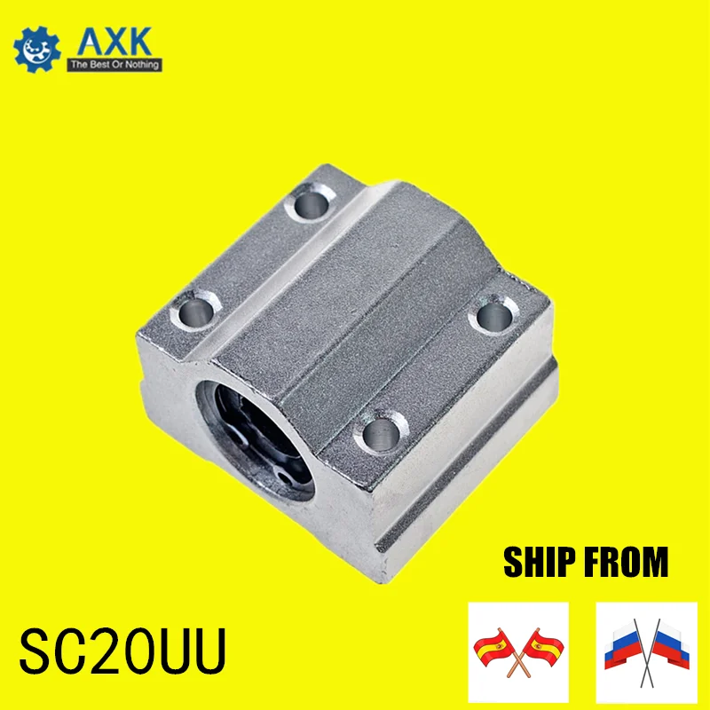 

linear rail SC20UU (4pcs) SCS20UU 20mm linear ball bearing slide unit 20mm linear bearing block for DIY CNC Router linear slide