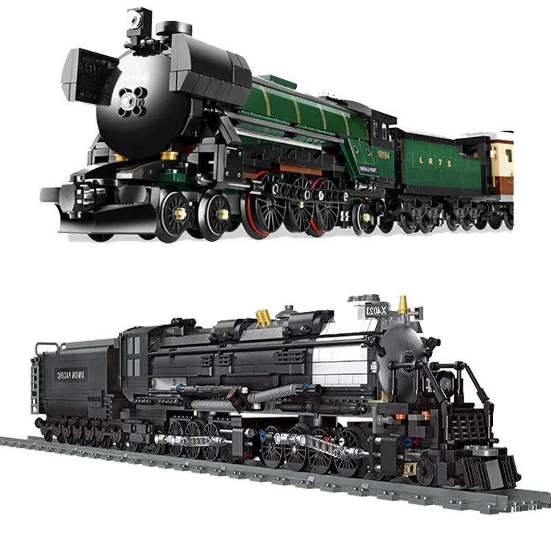 New Spot High-tech City Retro Steam Train Expert Technical Train Building Blocks Classic Model Toy Gifts Children\'s Toys childr