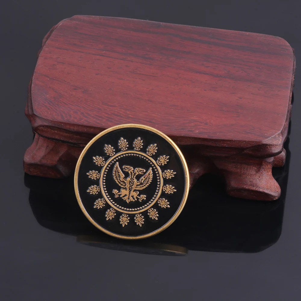 John Wick Keanu Reeves Gold Coin Metal Black-plated Cosplay Props Commemorative Coins Accessories Collection Gift With Box