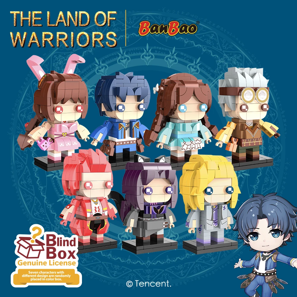 BanBao Blind Box The Land Of Warriors Douluo Dalu Continent Anime characters building blocks figure bricks friend Cartoon Toys