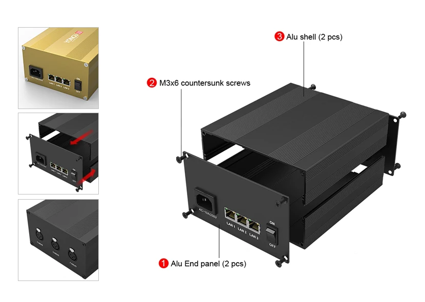 145W82H Customization Electronic Battery Power Supply Board Housing Aluminum Enclosure