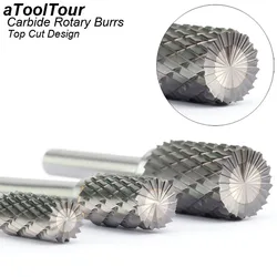 Top Cut Stil EINE Carving Grinder Schleif Werkzeuge Wolfram Stahl Rotary Datei Hartmetall Grat Fräser Bohrer Für Metall 3-16mm