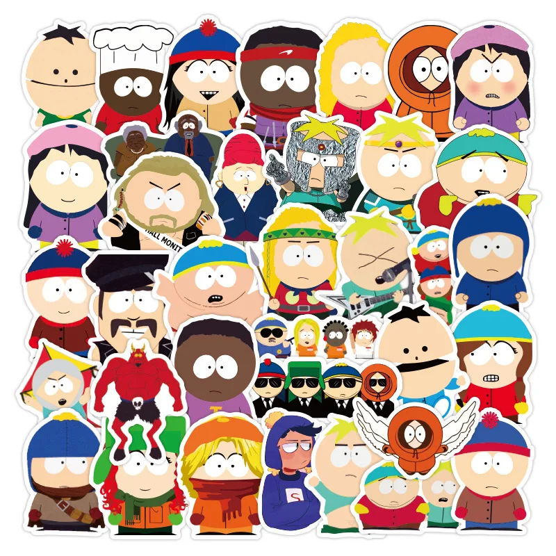 10/50Pcs Funny Anime South Parks Stickers Suitcase Skateboard Laptop Luggage Phone Cartoon Decal Children Stickers Gift Toy