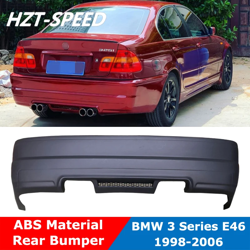 E46 MT Type ABS Unpainted Car Body Kit Rear Bumper For BMW 3 Series E46 Modify M3 Type 1998-2006