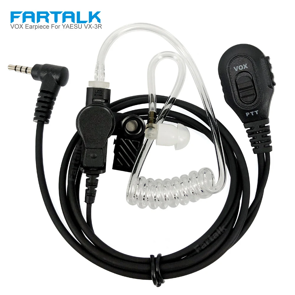 VOX słuchawki douszne z mikrofonem dla YAESU VERTEX VX-3R FT-60R FT1DR FT2DR VX-10 VX-17 VX-110 VX-150 VX-130 Radio Walkie Talkie