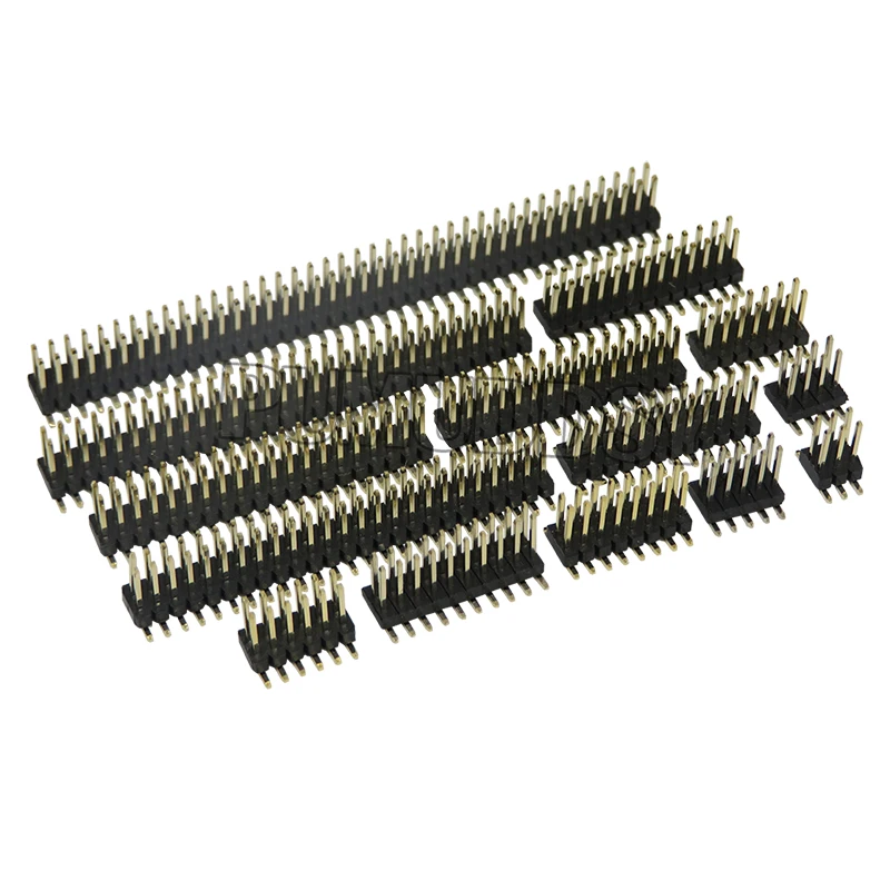 SMT 1.27mm 1.27 Double Row Male Breakaway PCB Board Pin Header Connector Pinheader 2*3/4/5/6/7/8/10/12/15/20/40P 3-50P