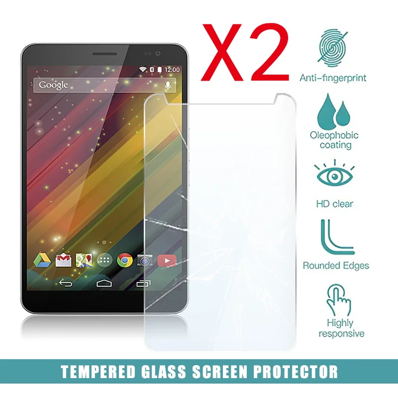 2Pcs Tablet Tempered Glass Screen Protector Cover for HP Slate 7 VoiceTab Ultra Tablet Full Coverage Explosion-Proof Screen