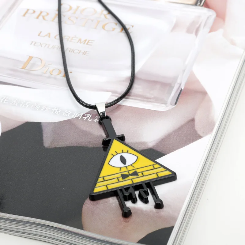 Animation Gravity Falls Bill Action Figure Dolls Pendant Necklaces Cute Collar Jewelry Fashion Jewelry Accessories Necklace Gift