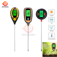 4 in 1 Soil PH Meter Soil Moisture Monitor Hygrometer PH Temperature tester Plant Sunlight Intensity Analysis Acidity Alkali