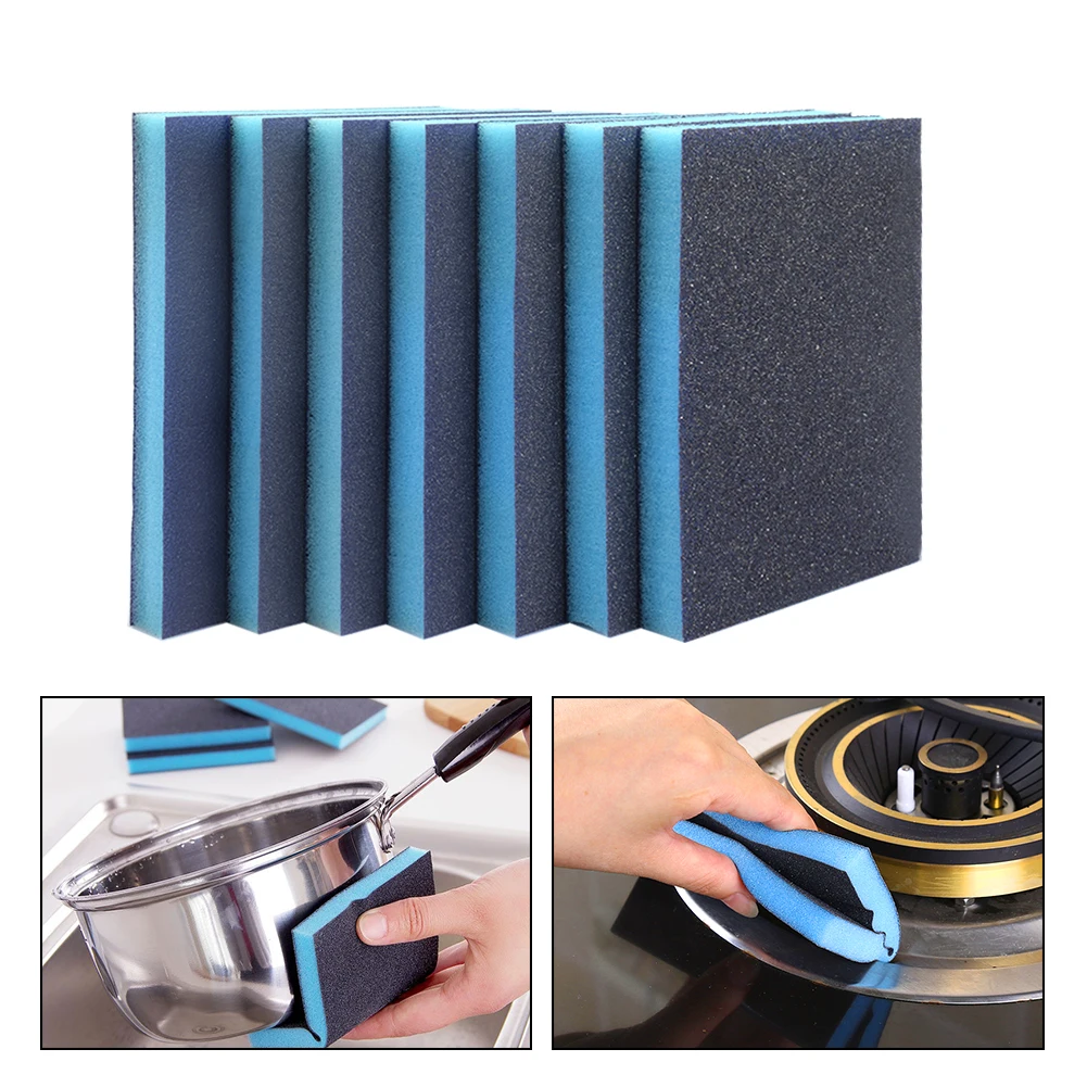 Kitchen Cleaner 120-1000 Grit High Quality Foam Abrasive Pads Sandpaper tools Polishing Sanding Sponges Grinding Blocks Washable