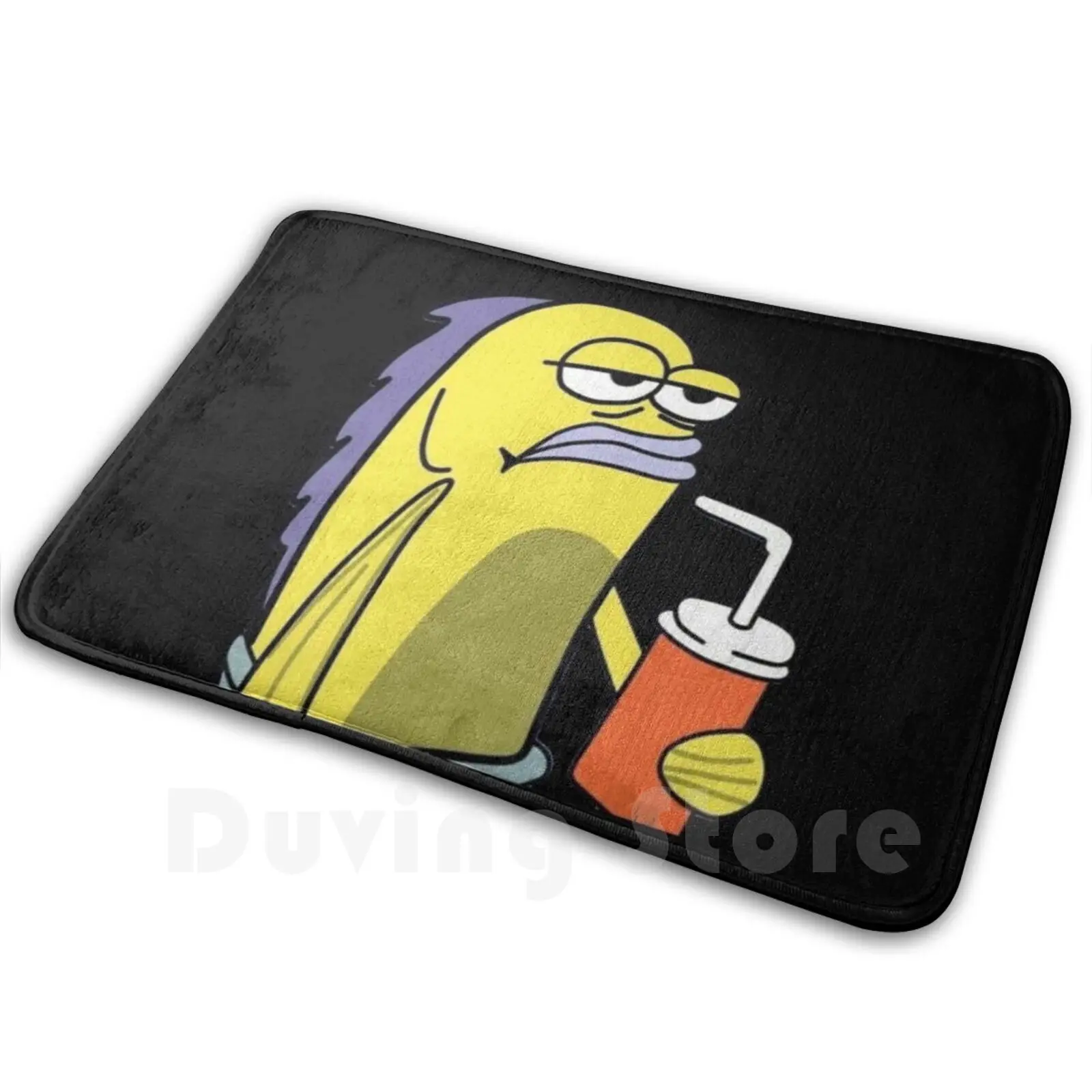 

Fish Meme Soft Non-Slip Mat Rug Carpet Cushion Fish Meme Drink Holding Yeah Transparent My Leg Swag Rap Tom
