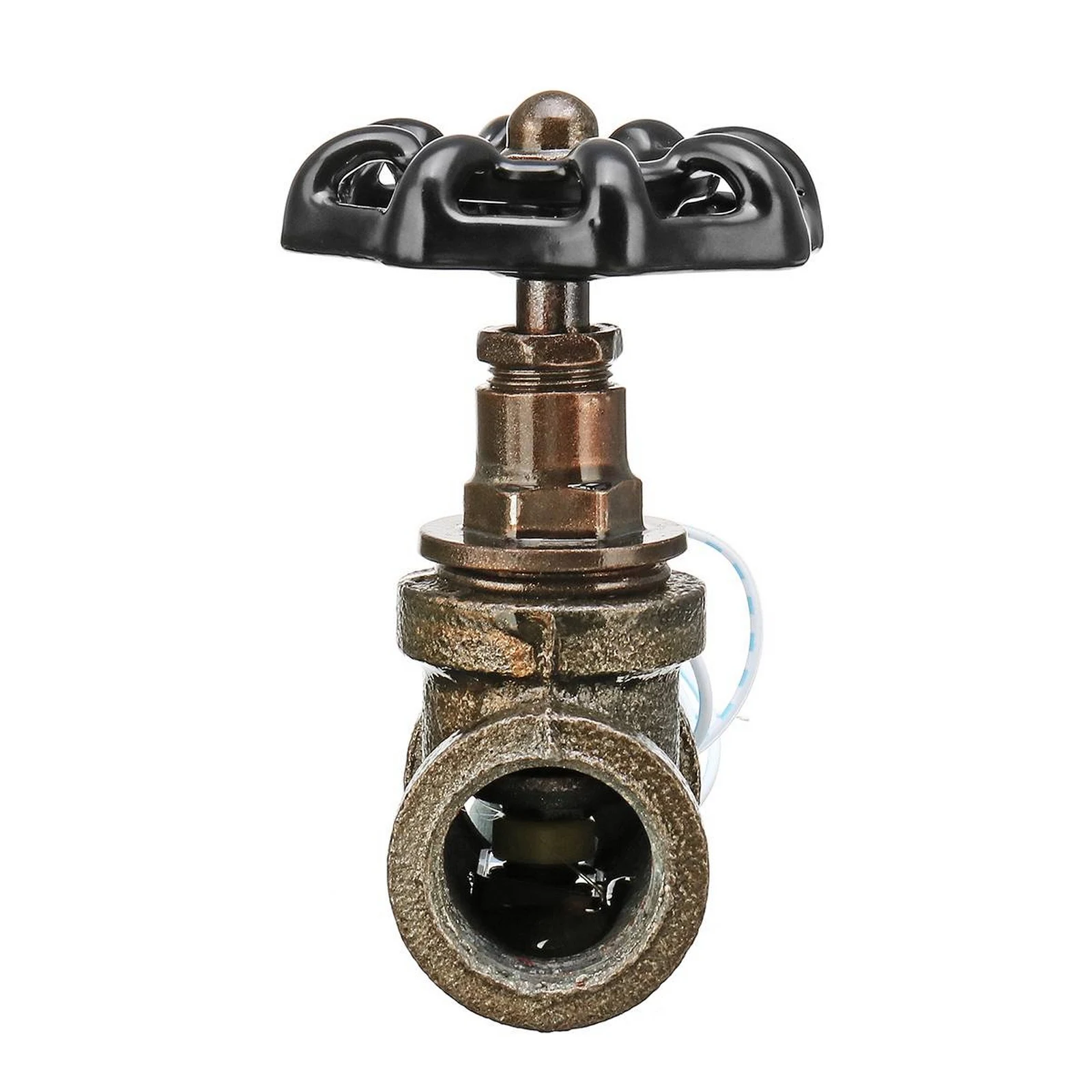 1/2 Inch Stop Valve Light Vintage Steampunk Switch with Wire for Water Pipe Lamps Lamp Loft Style Iron Valve Vintage Lamp