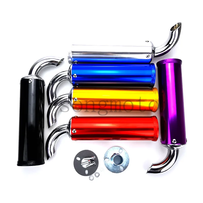 6 Color Universal metal 60X200MM Motorcycle Racing Exhaust Muffler Silence Silencer 2 Stroke Motorcycle Exhaust Pipe Muffler