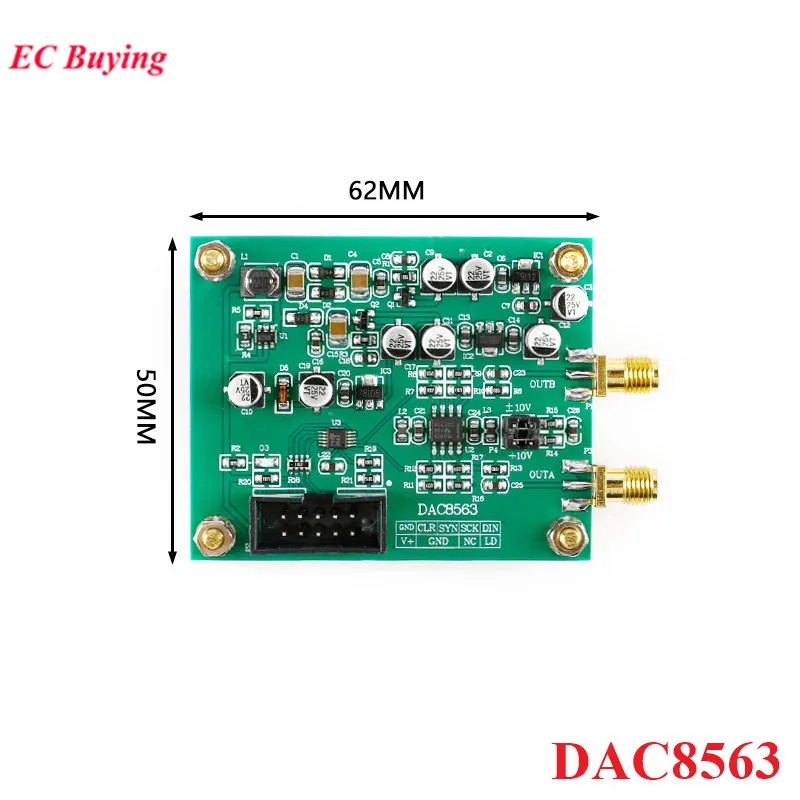 DAC8563 Digital to Analog Conversion Module DAC Data Acquisition Module Dual 16-bit Adjustable ± 10V Voltage Reference Board