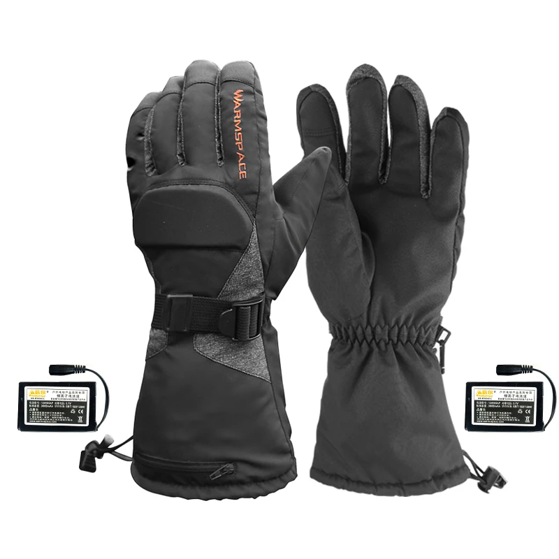 

WARMSPACE Electric Heated Gloves Temperature Regulation With Safe Rechargeable Lithium Battery For Riding Skiing Warm In Winter