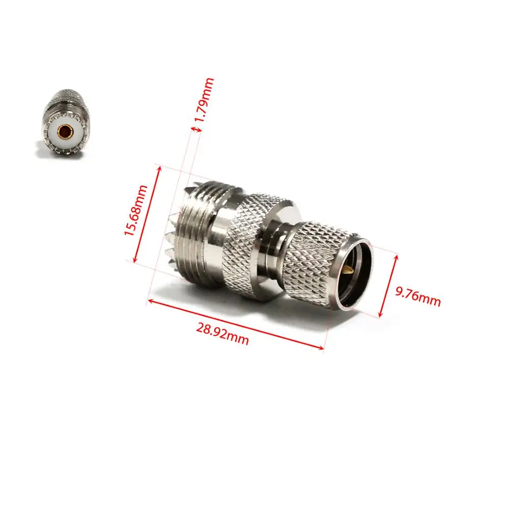 1pc MINI UHF Male Plug  switch UHF Female Jack  RF Coax Adapter convertor  Straight  Nickelplated  NEW wholesale