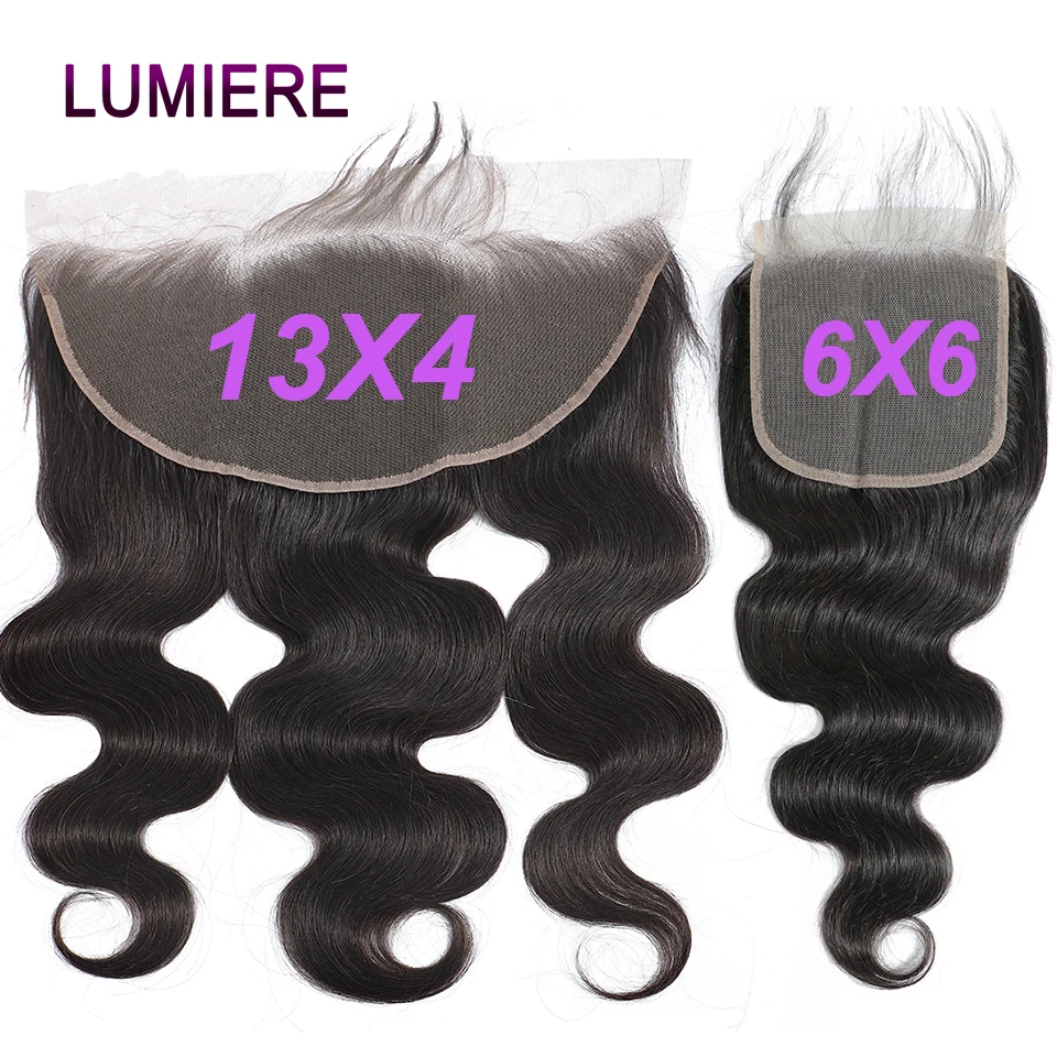 Body Wave Frontal 13x6 HD Lace Frontal Only Pre-Plucked 13x4 Lace Frontal 4x4 5x5 6x6 HD Lace Closure Human Hair Nutural Black