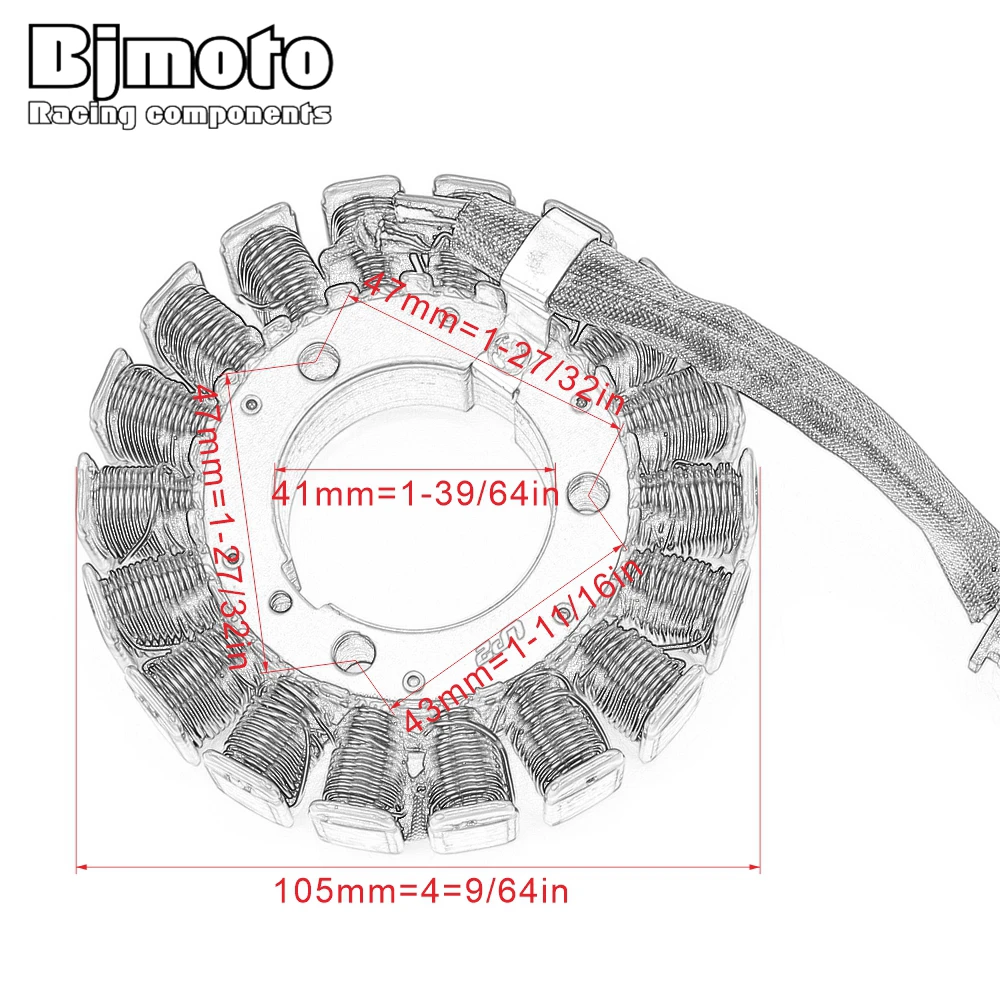 BJMOTO Motorcycle Generator Alternator Stator Coil For Yamaha FZ6 FZ6N FZ6S 2004-2009 FZ-6 FZ6-N (Naked) 2004-2007 FZ6-SW 2007