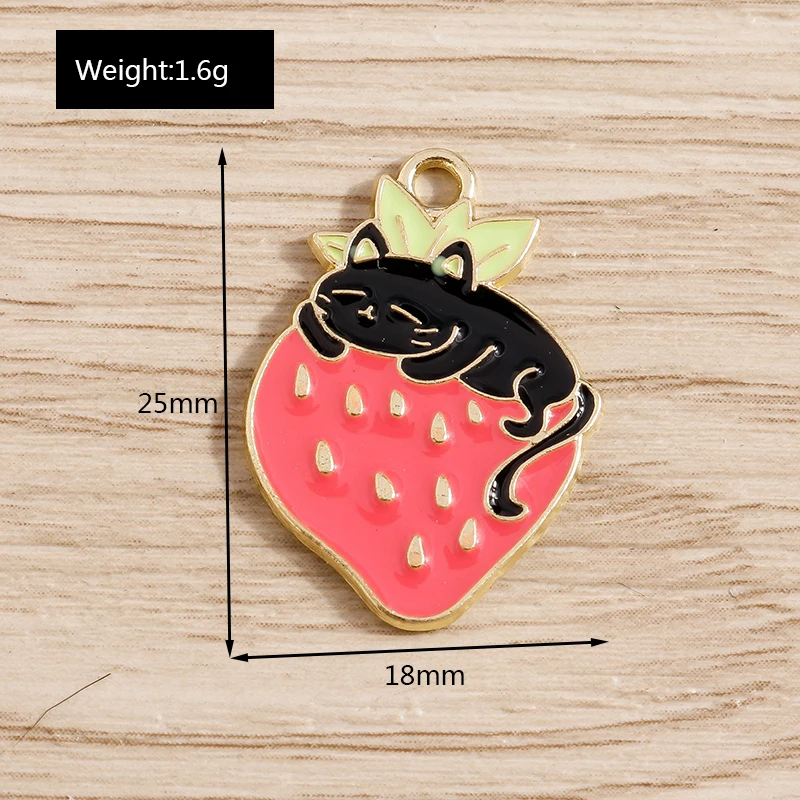 10 teile/los Cartoon Tier Katze Emaille Charms für Schmuck Machen Nette Tropfen Ohrringe Anhänger Halsketten DIY Schlüsselbund Handwerk Liefert – Detail 16