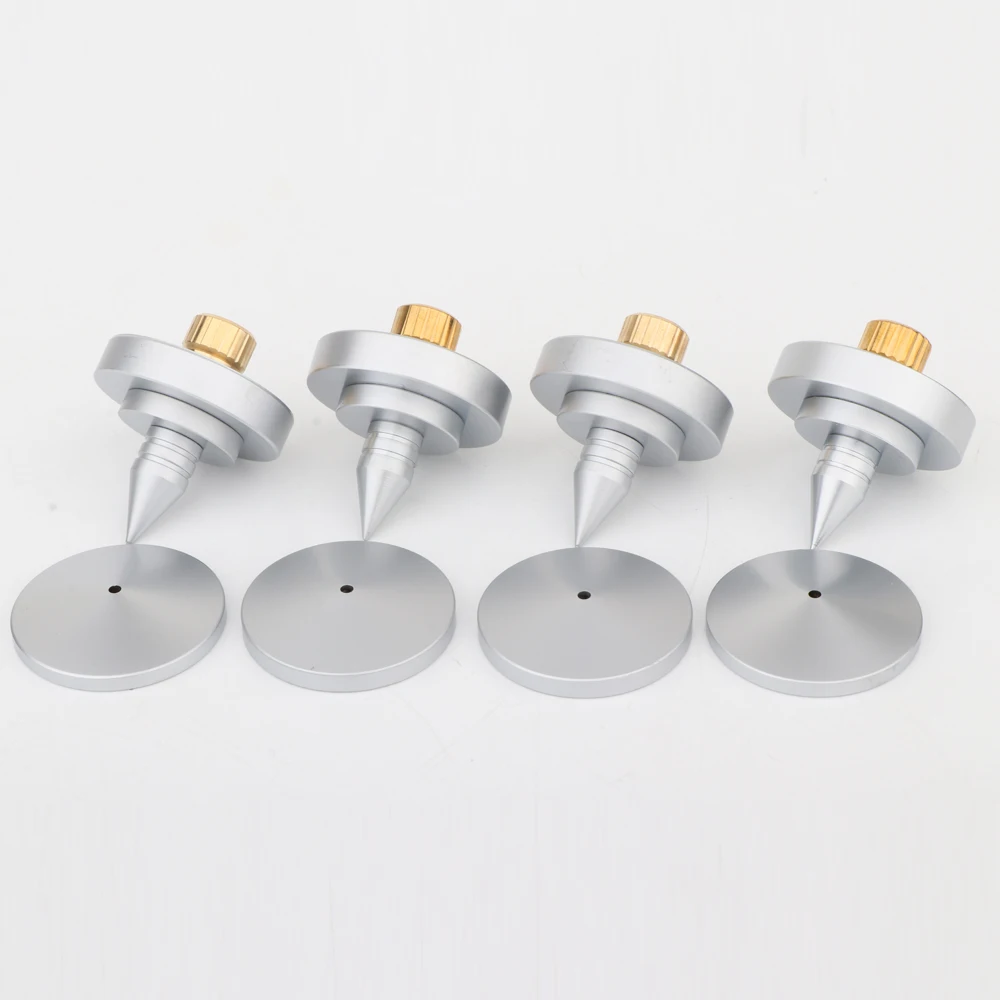 

SP3547 Pack of 4 Height-Adjustable Speaker Spikes Speaker Vibration Damper with Spikes Pads for HiFi Devices and Speakers (M8 ）